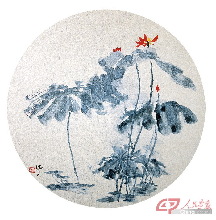 《荷园》之六 直径21cm 2012年