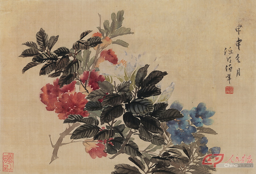 任伯年 花鸟四帧 27cm×40cm×4cm  1884年—1885年 国画 家属捐赠老舍、胡絜青藏画 (2).jpg