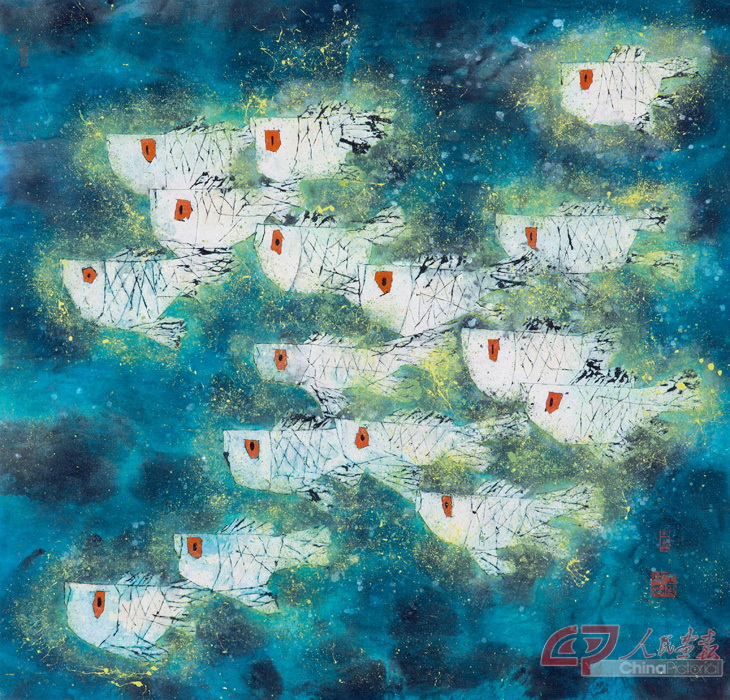 鱼群（1994年）65×68-1.jpg