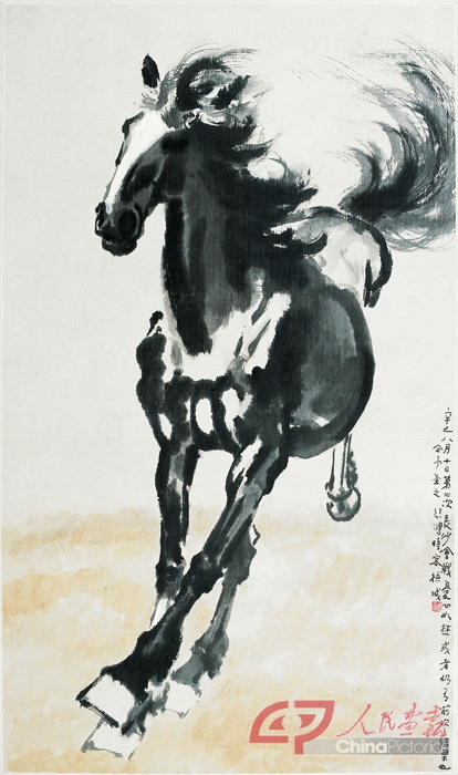 10   徐悲鸿，《奔马》，纸本设色，130cmx76cm，1941，徐悲鸿纪念馆藏.jpg