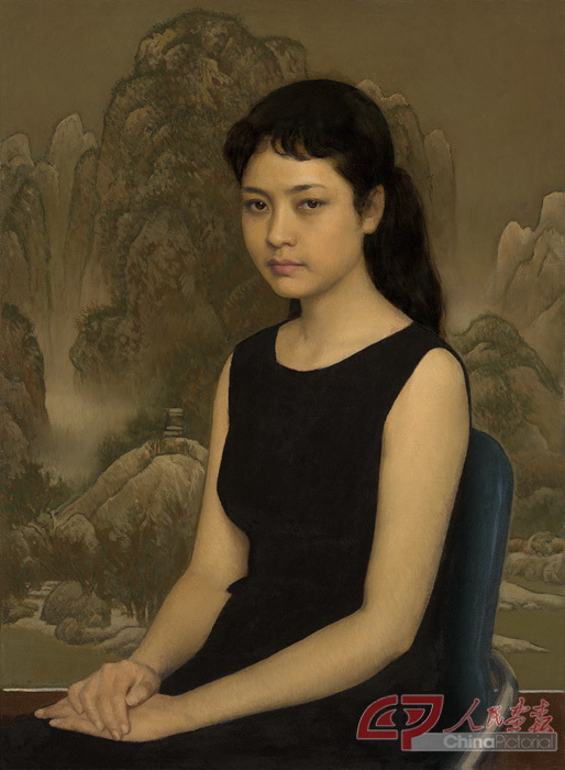 90.靳尚谊 青年女歌手 54×74cm 1984年 布面油彩 中央美术学院美术馆藏.jpg