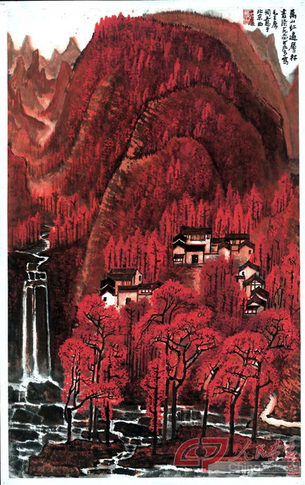 黄宾虹 《万山红遍》 中国画 1964.jpg