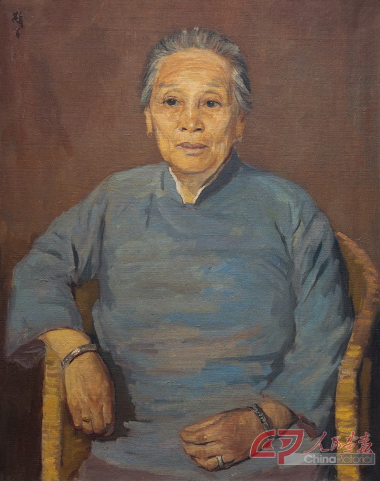 吕斯百  母亲像 布面油彩 81x65cm 1948年.jpg