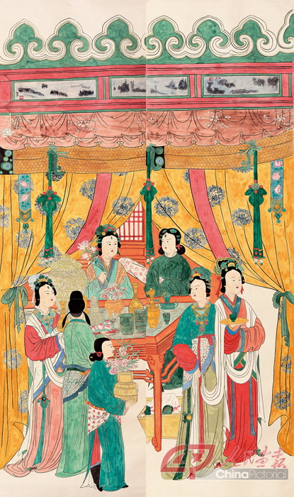 4.王宫尚宝图（120cm×345cm）×2   纸质  创作年代：2014年-2017.jpg