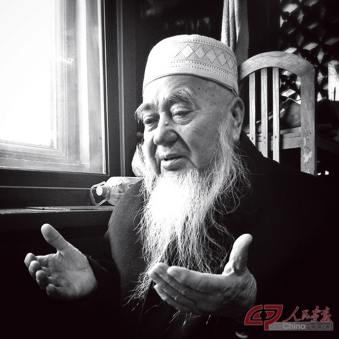 2014年12月28日，北京牛街礼拜寺的薛天利大阿訇。