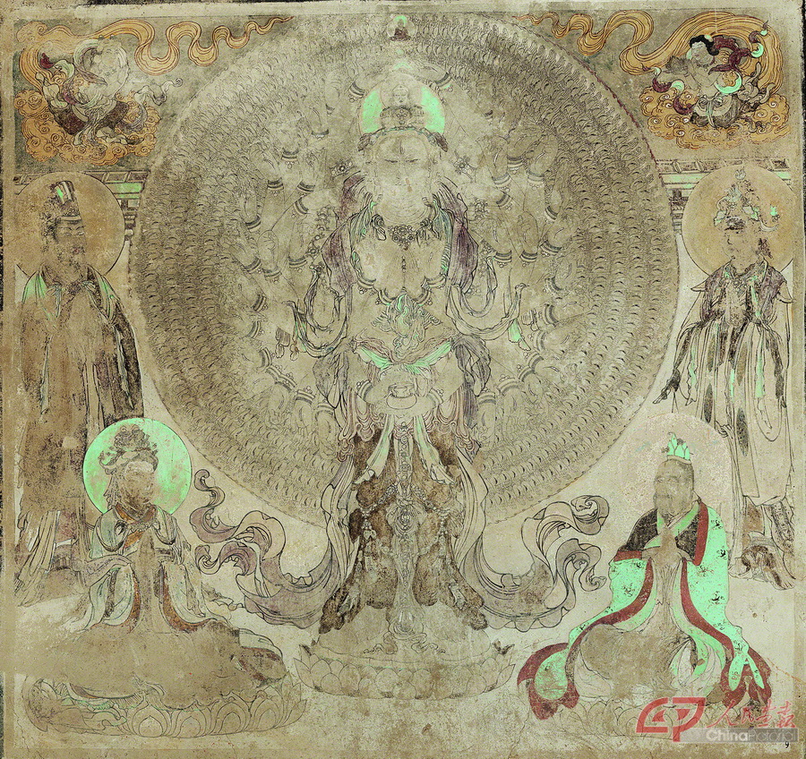 莫高窟第3窟-主室南壁-千手千眼观音变-敦煌研究院文物数字化研究所制作.jpg