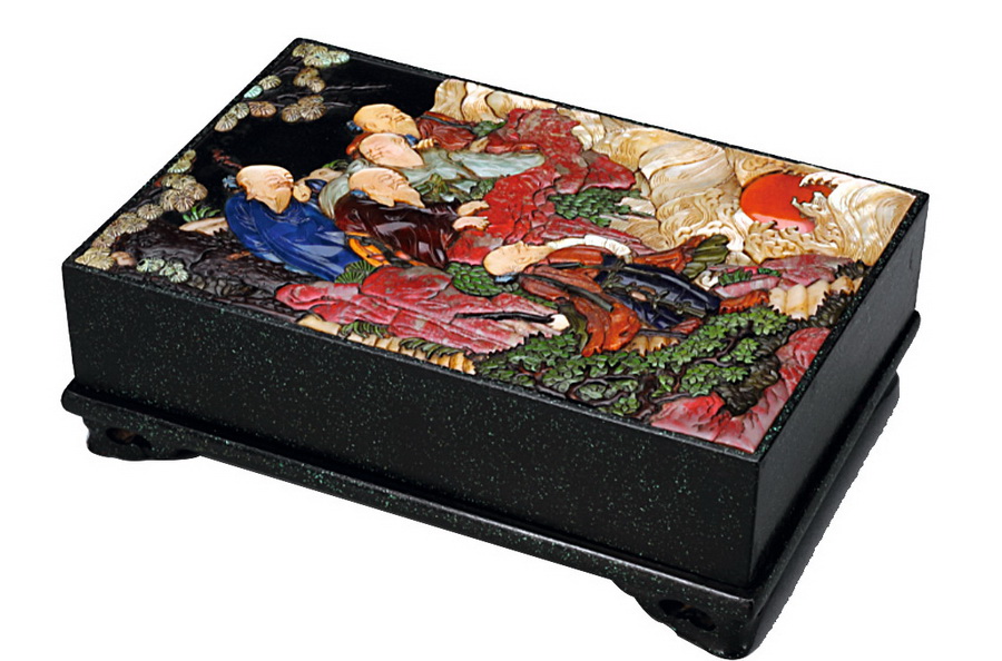 黑漆百宝嵌五老图长方盒.jpg
