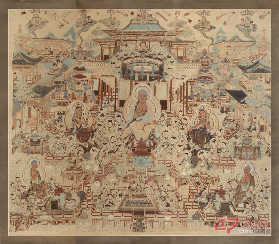 1、常沙娜，观无量寿经变（盛唐172窟），272x300.5，1946.jpg