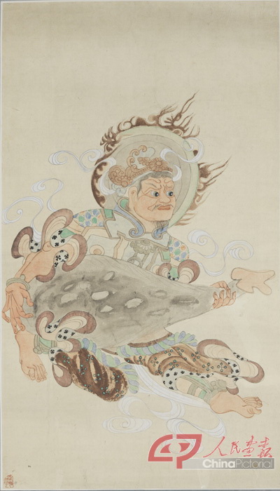 5、常沙娜，风神（唐窟），108x61.5，1947.jpg