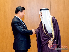 1月19日，中国国家主席习近平在沙特利雅得会见海湾阿拉伯国家合作委员会秘书长扎耶尼。 摄影 王晔/新华社