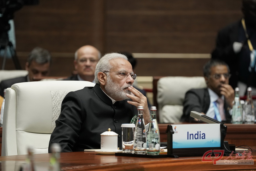 印度总理莫迪出席金砖国家领导人厦门会晤大范围会议。摄影 万全.jpg