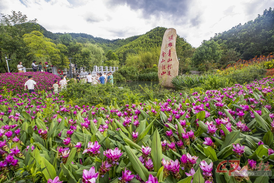 为纪念“绿水青山就是金山银山”理念的提出，浙江省安吉余村设立图中石碑。GSS_6448.jpg