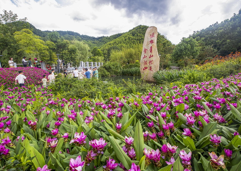 为纪念“绿水青山就是金山银山”理念的提出，浙江省安吉余村设立图中石碑。GSS_6448横图.jpg