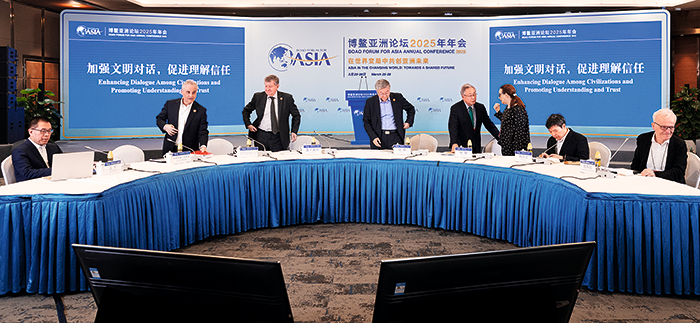 3月28日，博鳌亚洲论坛2025年年会“加强文明对话，促进理解信任”分论坛举行。参会嘉宾普遍认为，全球文明倡议对携手应对.png